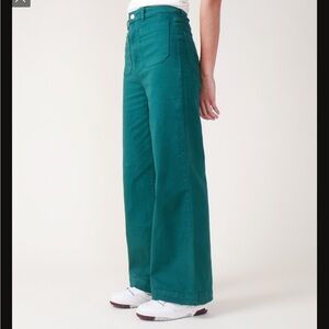 ROLLA'S High Rise Wide Leg Teal Denim ‘Sailor’ Jeans